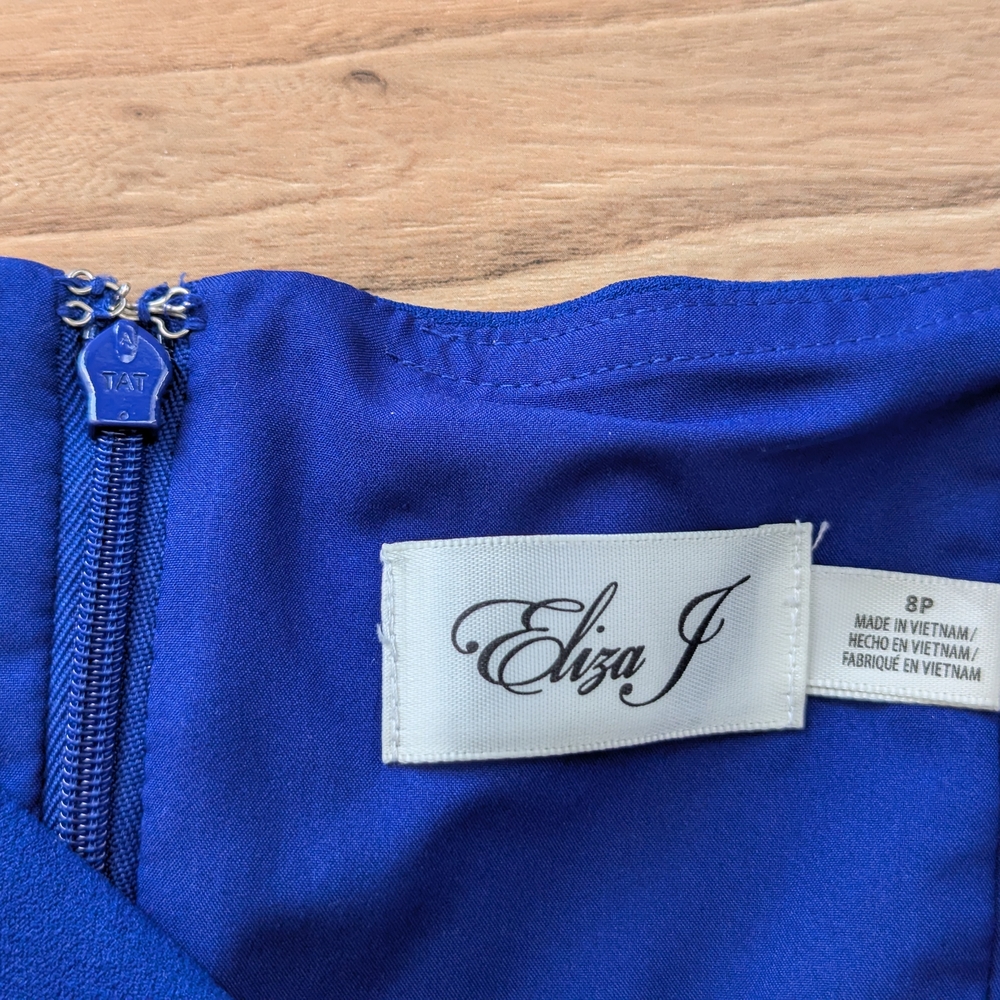 Blue Midi Cocktail Dress - Picture 2 of 8